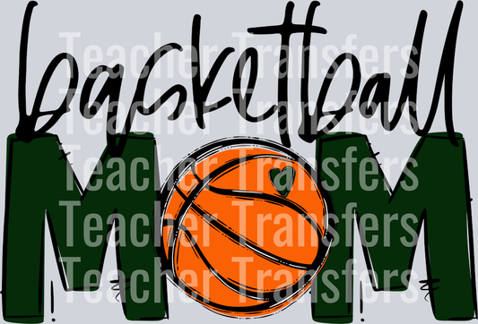 Basketball Mom Dark green No Flowers