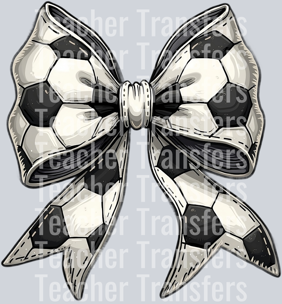Soccer Coquette Bow PNG