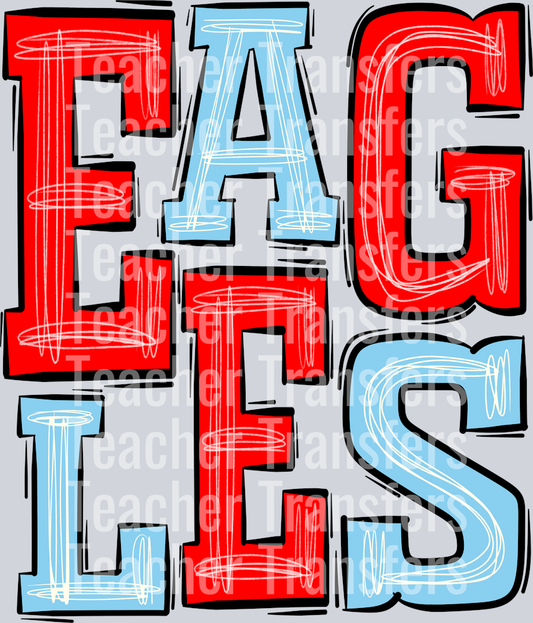 eagles-red-light blue