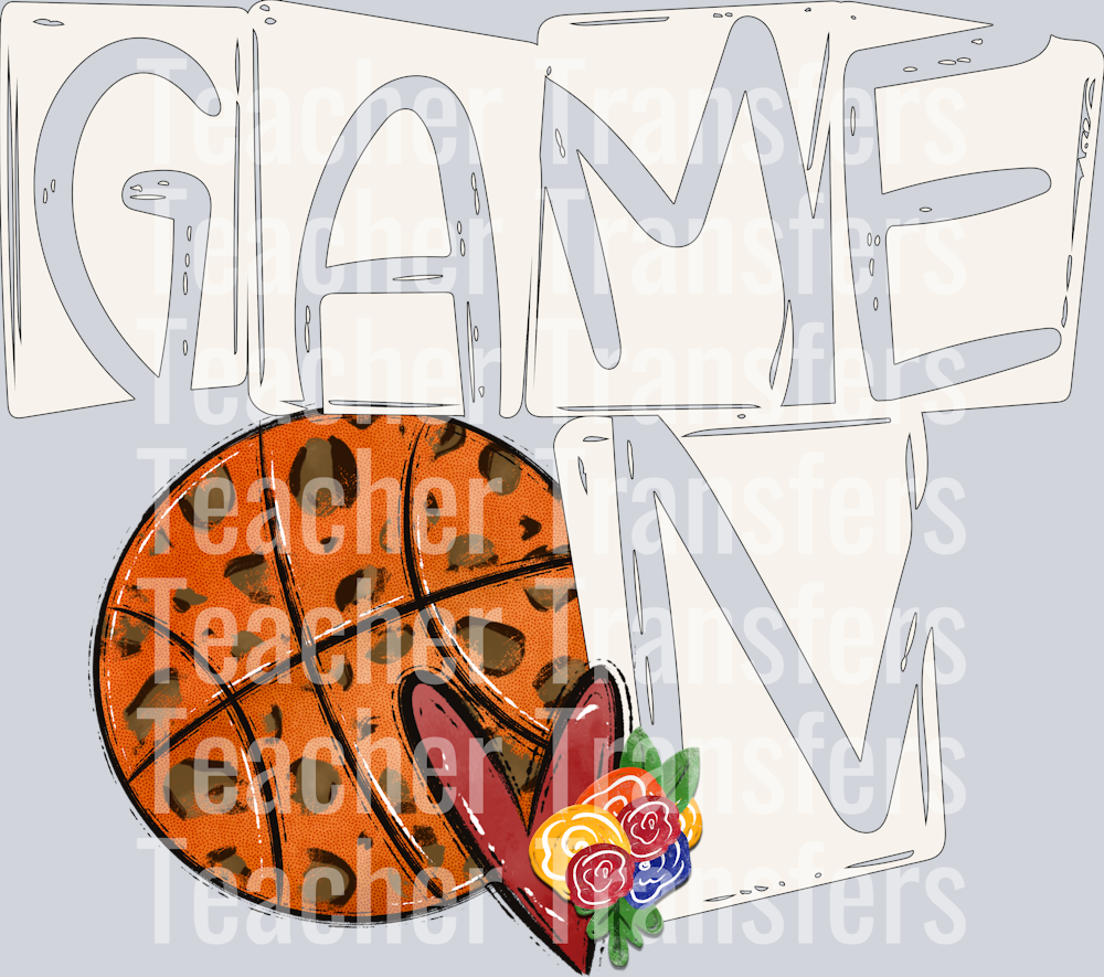 Game On Basketball CREAM LETTERS