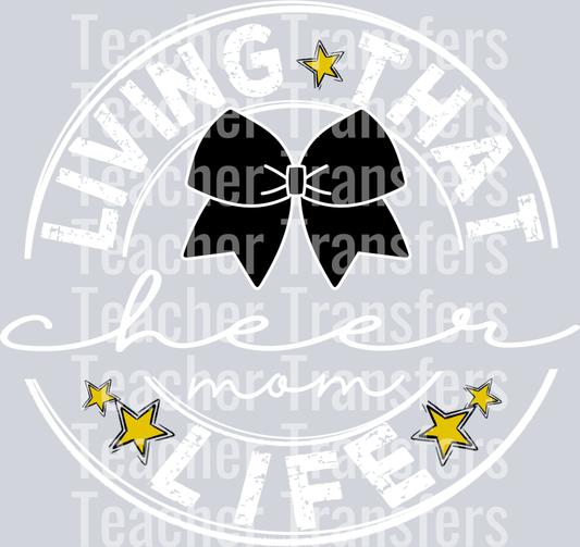 Living That CHEER BOW Mom Life WHITE