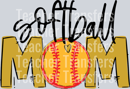 Softball Mom Vegas gold No Flowers