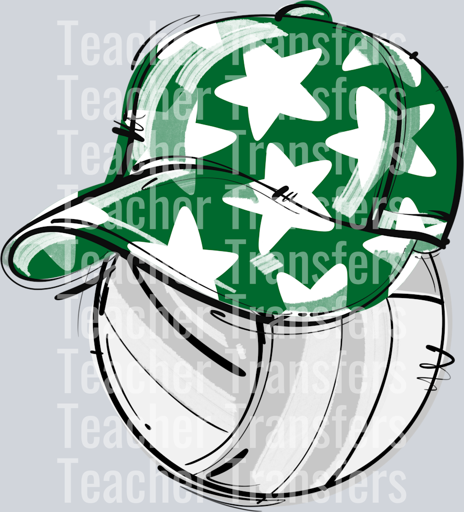 KELLY GREEN PLAY BALL HAPPY FACE VOLLEYBALL