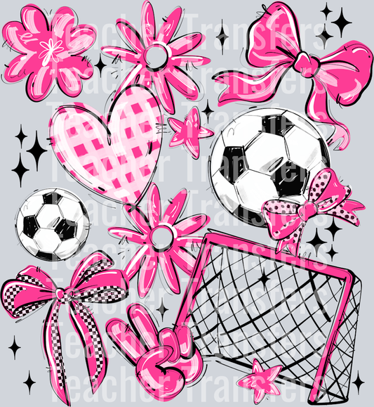 PINK SOCCER PLAY BALL COLLAGE