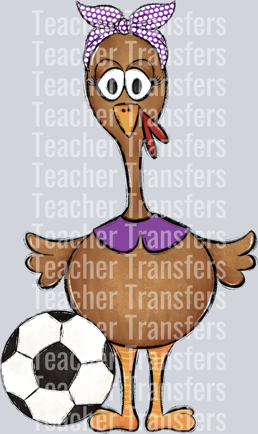 Turkey Family Set Girl Purple soccer