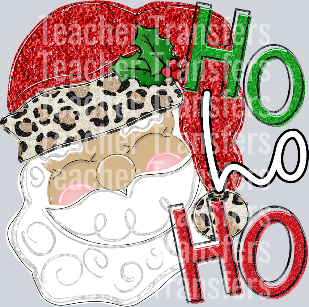 Santa Ho Ho Ho Glitter Version