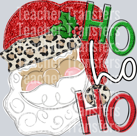 Santa Ho Ho Ho Glitter Version