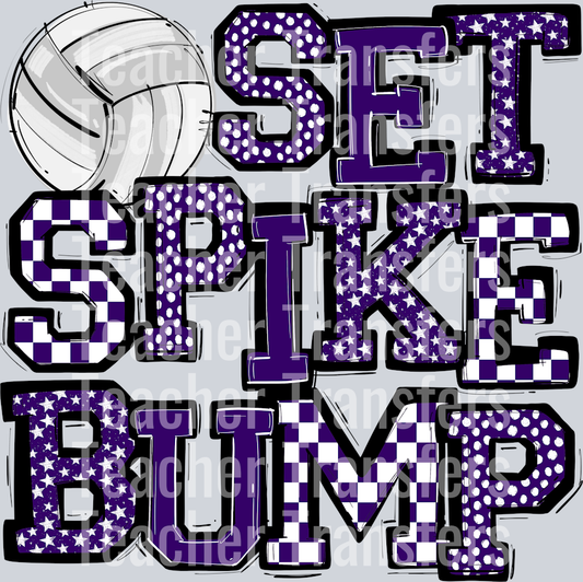 PURPLE SET SPIKE BUMP