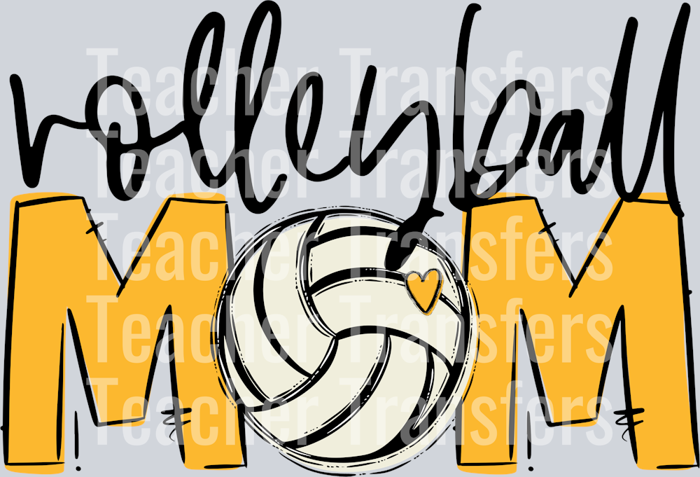 Volleyball Mom Yellow Gold No Flowers