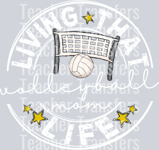 Living That VOLLEYBALL Mom Life WHITE