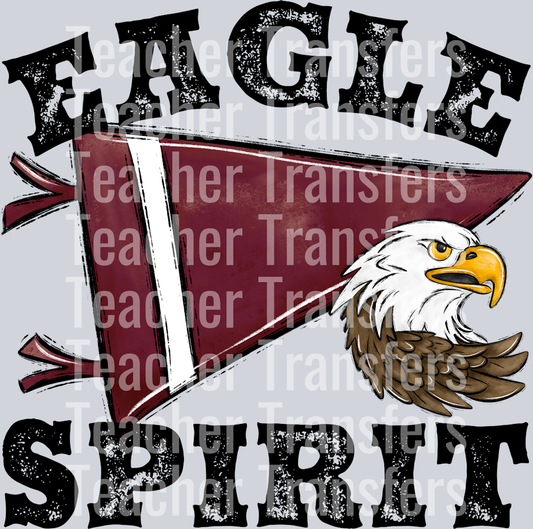 Pennant Mascots EAGLE Spirit Maroon