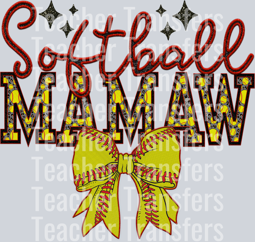 SOFTBALL BOW SOFTBALL MAMAW HWDS