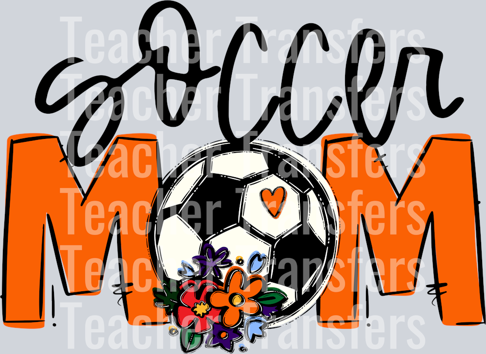Soccer Mom Orange Flowers