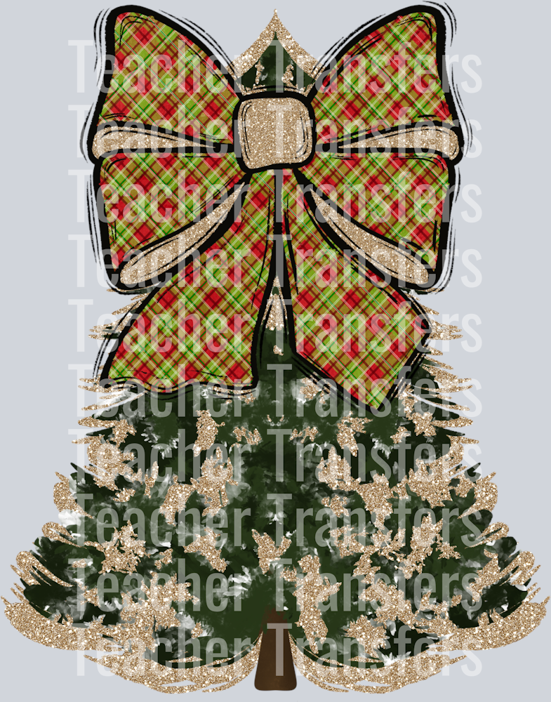 Christmastreeplaidbow