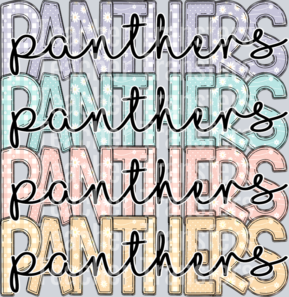 Pastel Stacked Panthers
