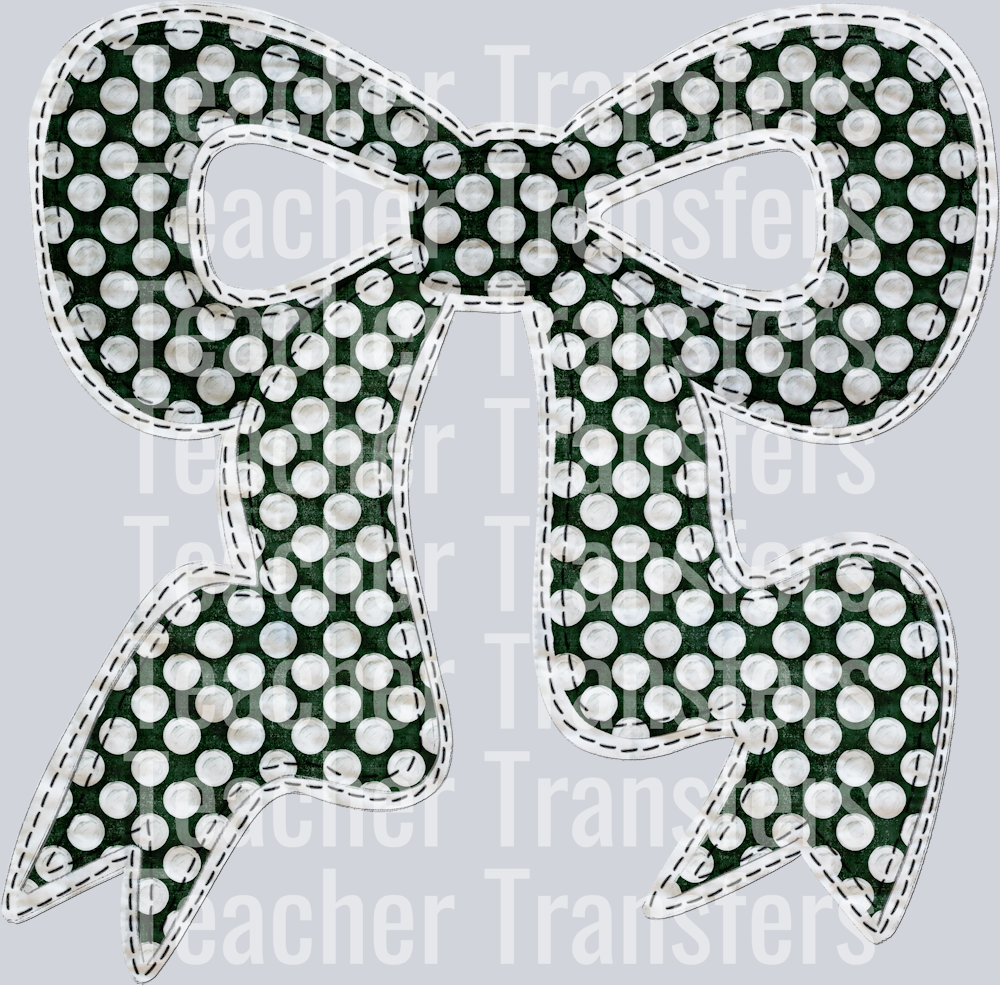 QUILTED BOW DARK GREEN