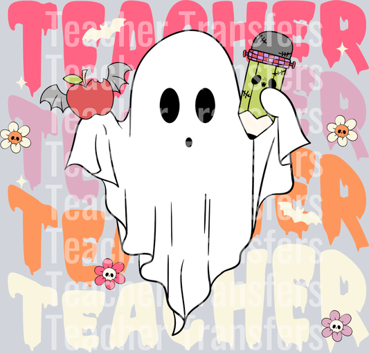 OR 02082025 NHUY Retro groovy Teacher Spooky Halloween