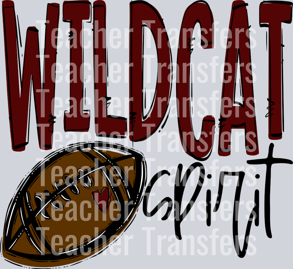 Team Go Spirit WILDCAT FOOTBALL MAROON
