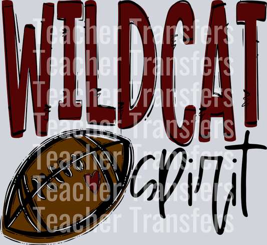 Team Go Spirit WILDCAT FOOTBALL MAROON