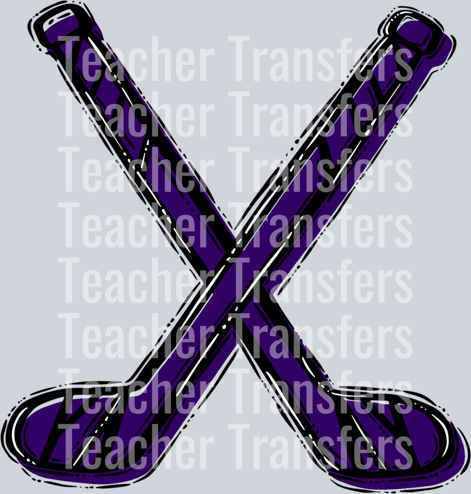 Hockey Sticks Purple