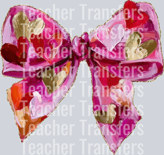 PAINTED VALENTINE BOW