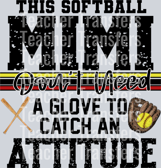This Softball Mimi don’t need a glove  2