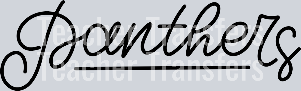 Hand Lettered Panthers 2