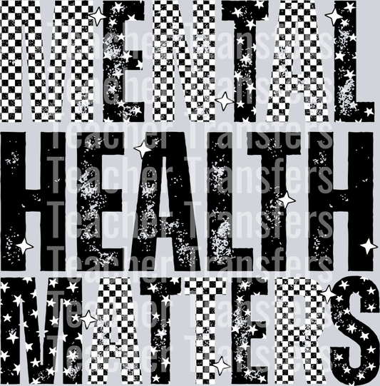 MENTAL HEALTH MATTERS CHECKERED STARS