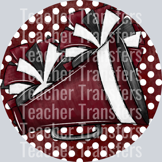 Cheer Pom and Megaphone MAROON