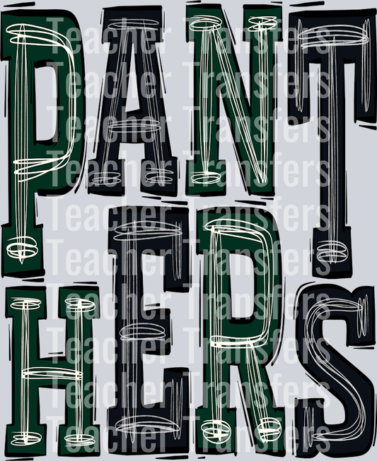 panthers -hunterdark green-silver or black