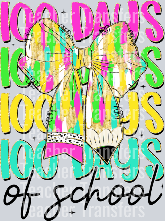 colorful 100 days of school