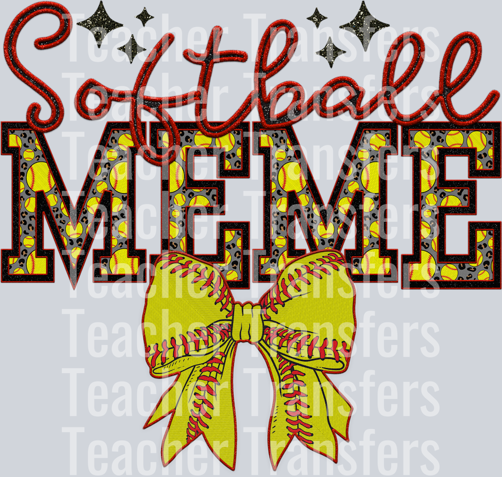 SOFTBALL BOW SOFTBALL MEME HWDS