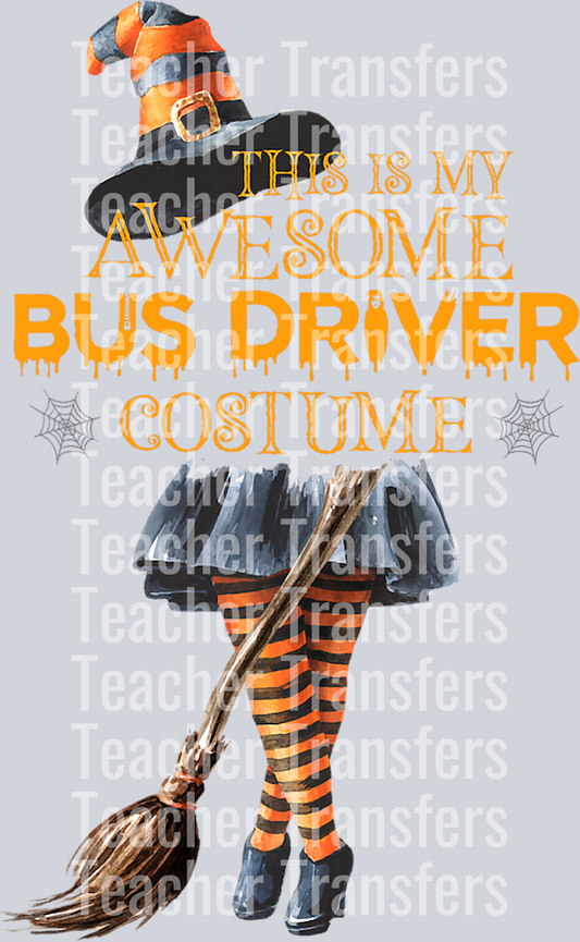 This is my Halloween School Bus Driver Costume Witchy Driver T-Shirt