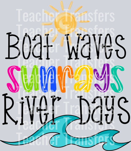 BoatWavesSunraysRiverDays