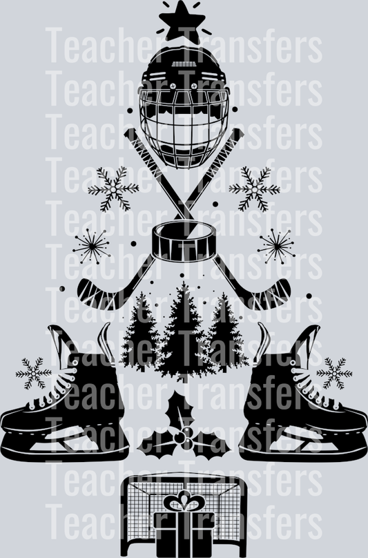 Ice Hockey Christmas Tree