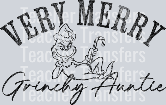 Very merry Grinchy auntie black