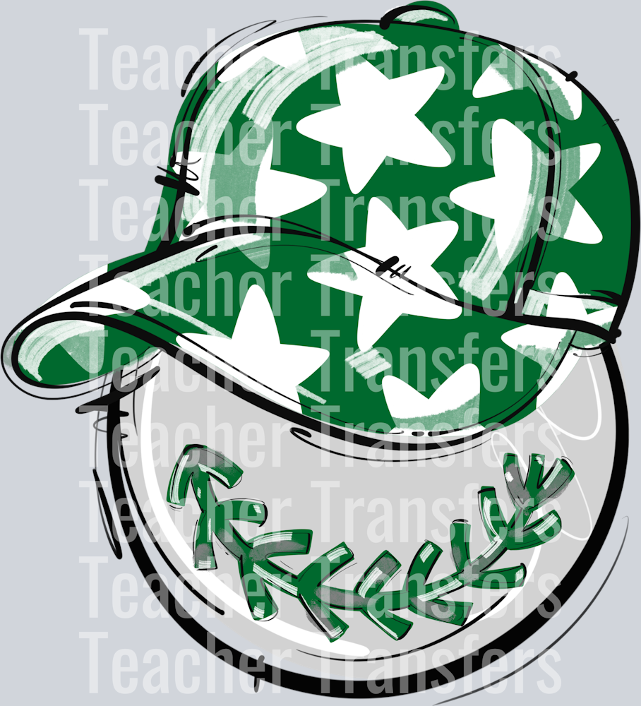 KELLY GREEN PLAY BALL HAPPY FACE