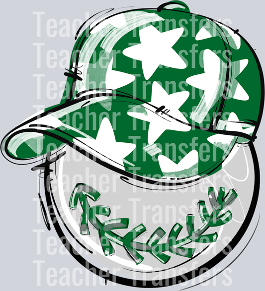 KELLY GREEN PLAY BALL HAPPY FACE