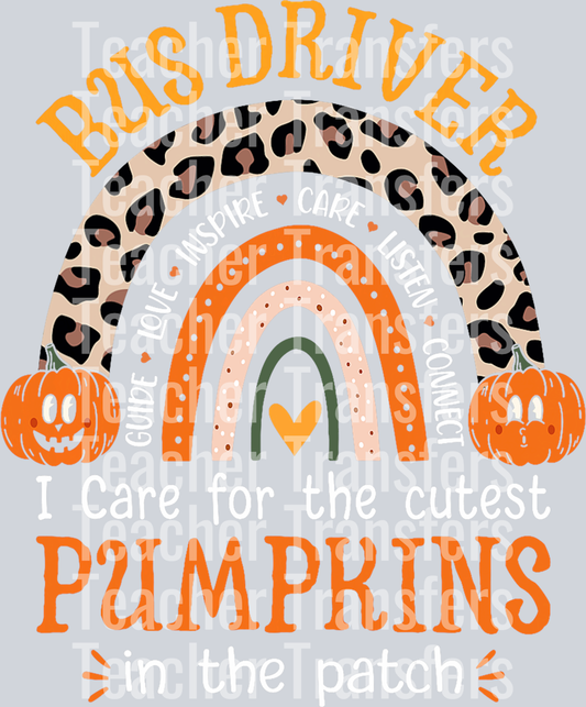 School Bus Driver Rainbow Leopard Halloween Bus Driver T-Shirt