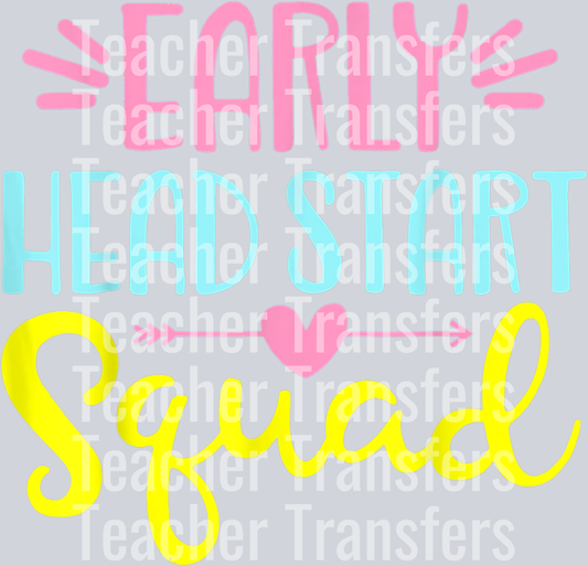 Headstart Squad Early Childhood Edu Teacher Back To School T-Shirt