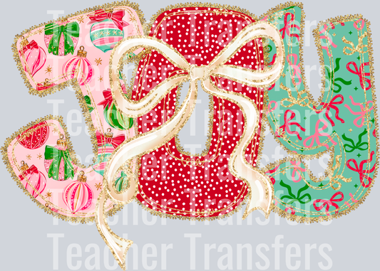ChristmasBowLace Joy