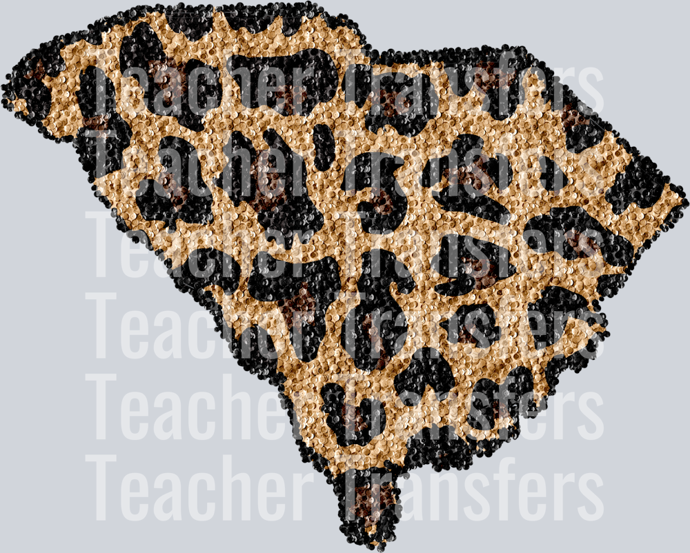 Sequin Leopard State SOUTH CAROLINA