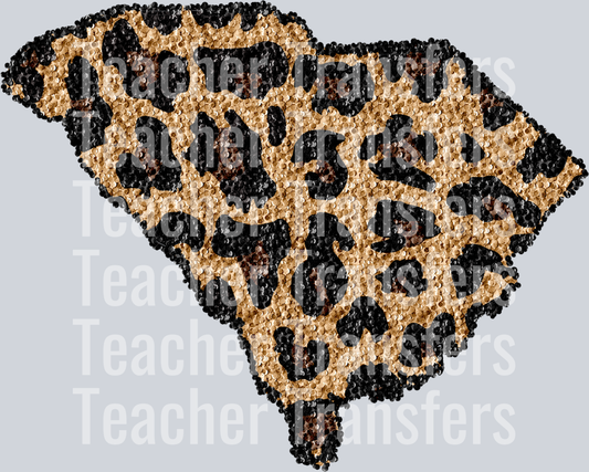 Sequin Leopard State SOUTH CAROLINA