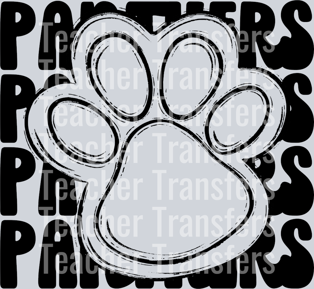 Stacked Mascots PANTHERS PAW