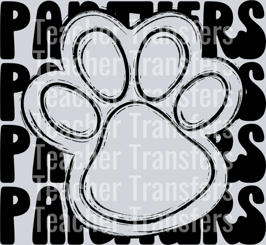 Stacked Mascots PANTHERS PAW