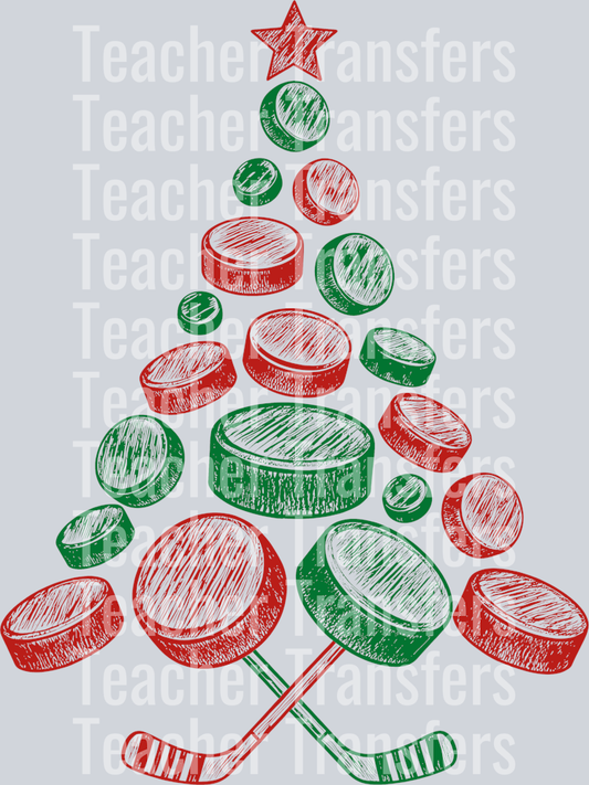 Hockey Puck Christmas Tree