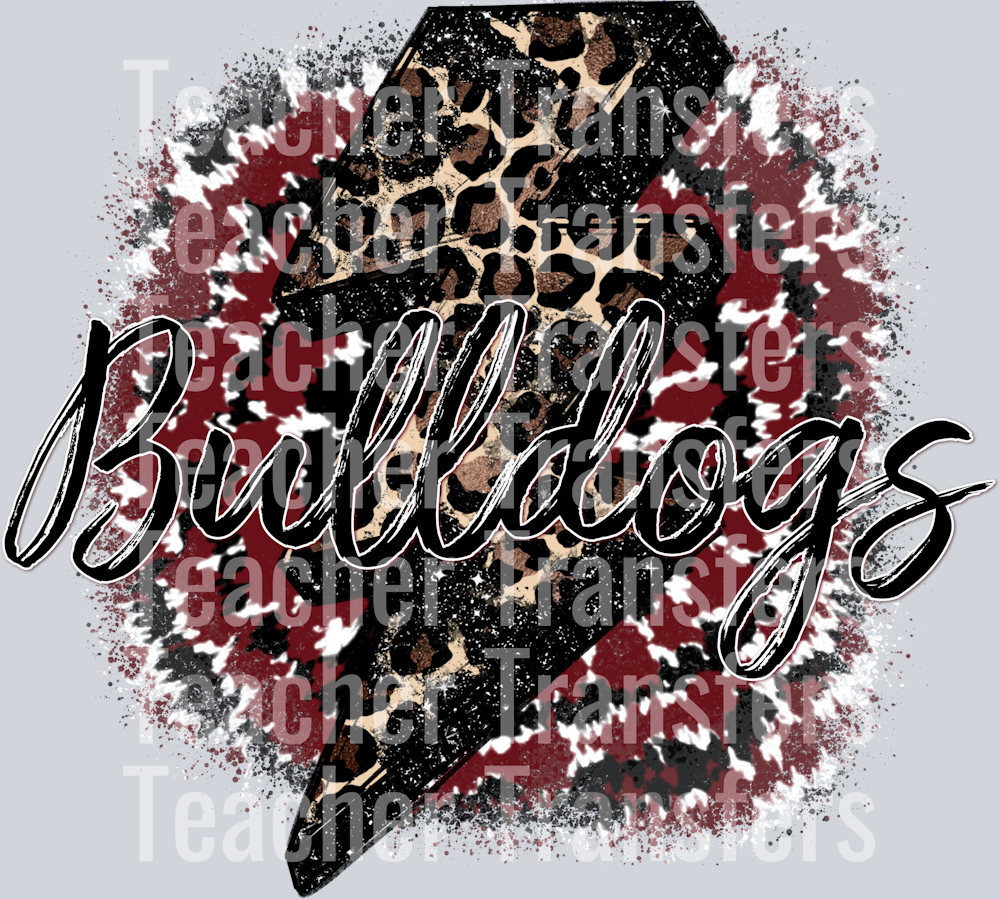 Bulldogs Maroon Black White