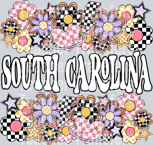 Funky Flowers States South Carolina