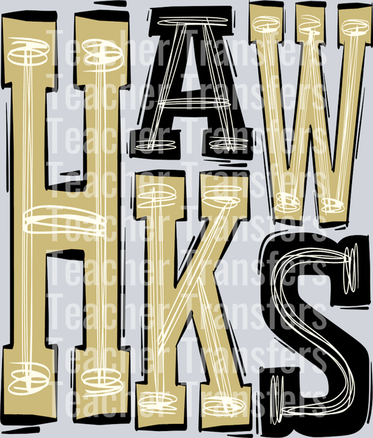 Hawks vegas gold and black
