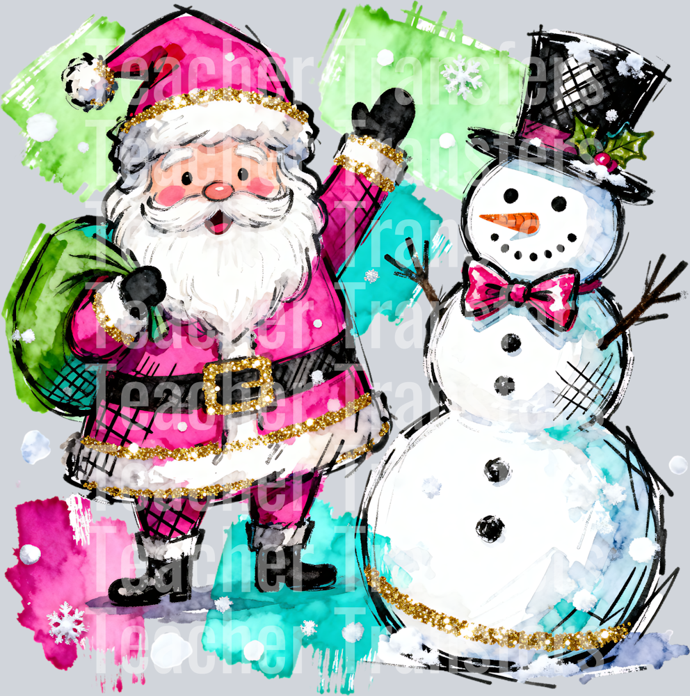 santa and snowman hwds